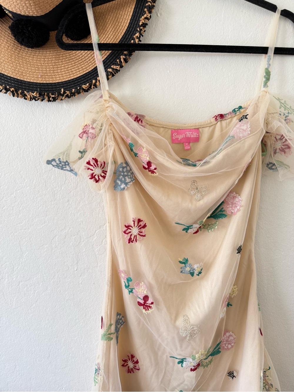 Dolls Kill Sugar Thrillz Feels Like Paradise Floral Mini Dress Size Medium - Picture 11 of 16